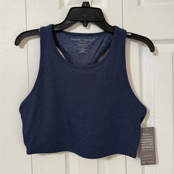 Threads 4 Thought Women’s Soft Compression ReActive Blue Non-padded Sports bra L - Picture 6 of 6